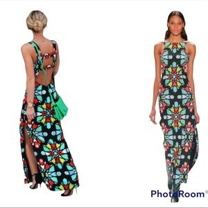 Mara Hoffman multicolor open back column dress